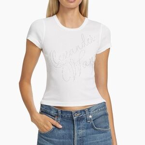 Alexander Wang Hotfix Cursive Logo Tee.Size S, US 2. New never worn.